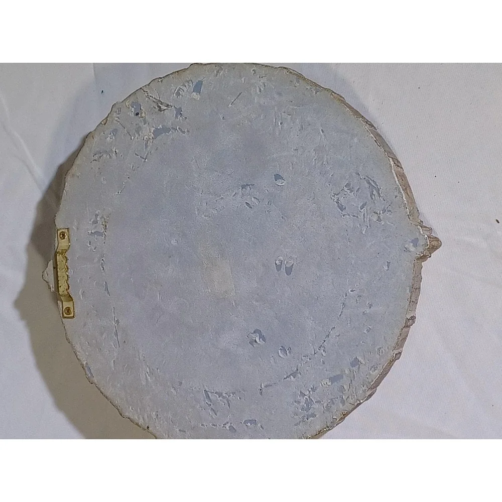 Brown Round 12 Inch Accent Wall Mirror Distressed Resin‎ Floral Shabby Decor
